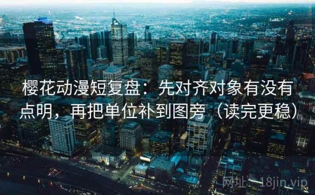 樱花动漫短复盘：先对齐对象有没有点明，再把单位补到图旁（读完更稳）