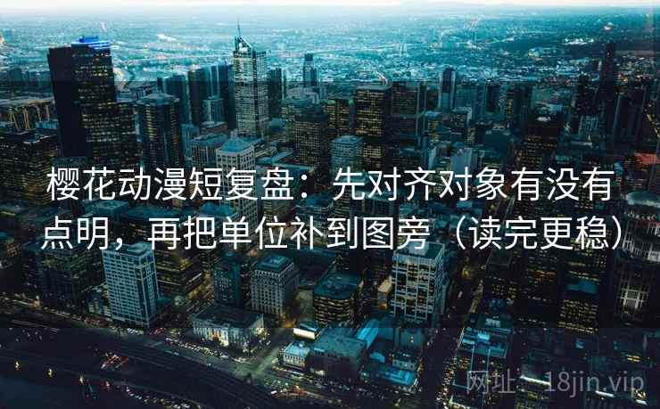 樱花动漫短复盘：先对齐对象有没有点明，再把单位补到图旁（读完更稳）