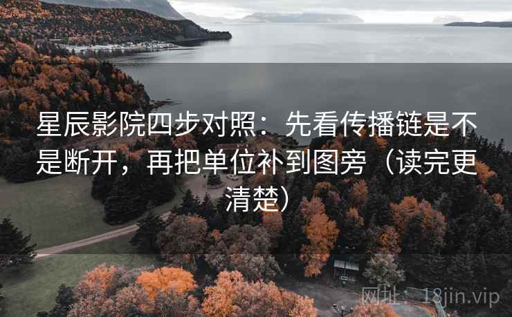 星辰影院四步对照：先看传播链是不是断开，再把单位补到图旁（读完更清楚）