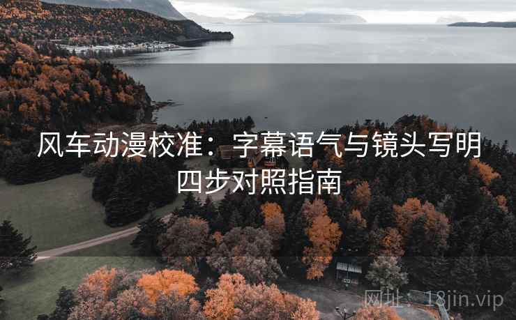 风车动漫校准：字幕语气与镜头写明四步对照指南